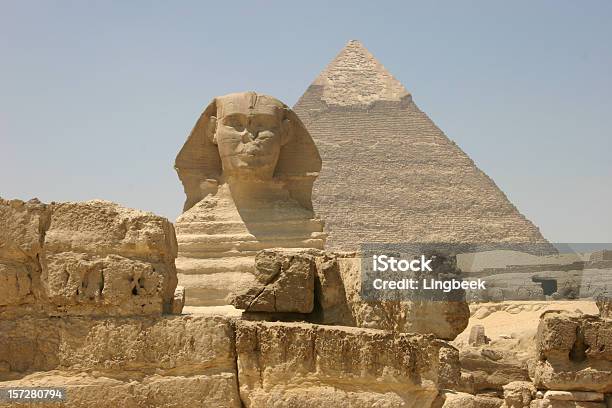 Esfinge Y Las Pirámides Foto de stock y más banco de imágenes de Egipto - Egipto, La Esfinge, Antiguo