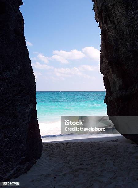 Caribbean Crag Portrait Stock Photo - Download Image Now - Cozumel, Sea, Adventure
