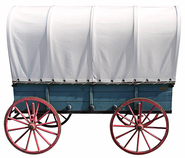 carroça coberta - covered wagon imagens e fotografias de stock