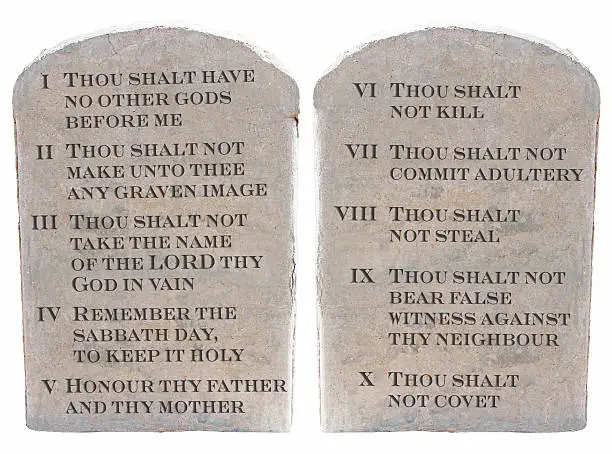 Ten Commandments from the King James Version Bible.