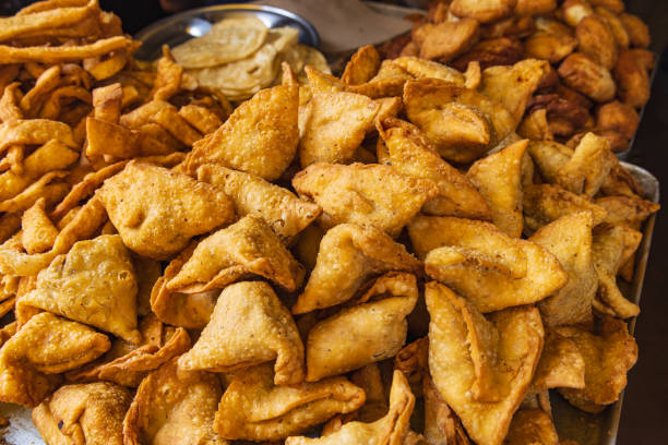istock Fried samosas at a market in Srinagar. 1572813119
