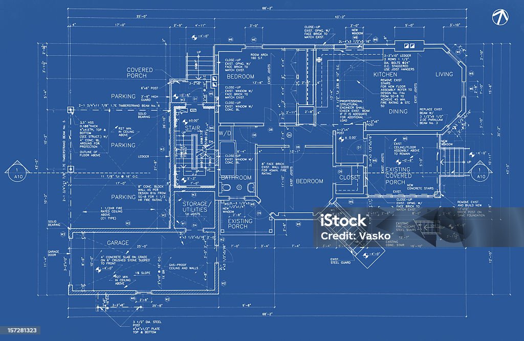 Architektonische - 36 - Lizenzfrei Technische Zeichnung Stock-Illustration