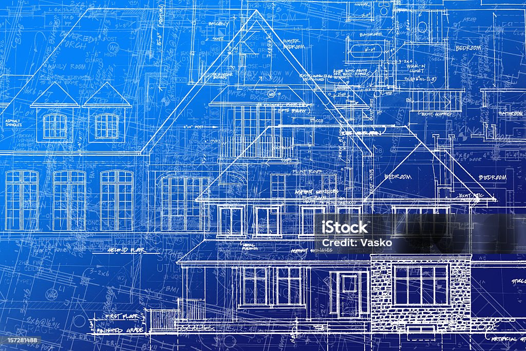 Structural Imagery v07 This is a picture of an architectural drawing overlaid onto a blueprint themed background. Great for a technical looking background, CD cover, or book cover. Background image appears clearer when viewed at a larger scale. Blueprint stock illustration