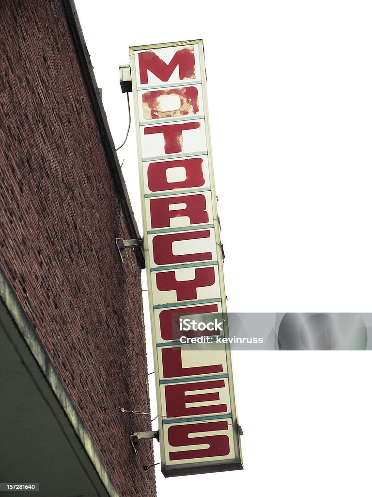 Motorcycle Sign  Amusement Park Ride Stock Photo