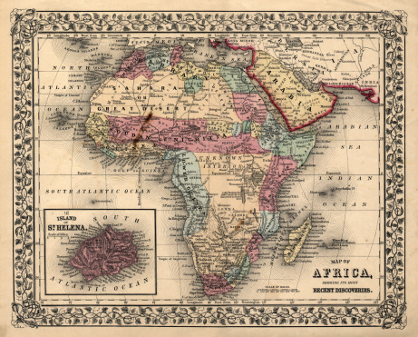 Old Map, India and Sri Lanka