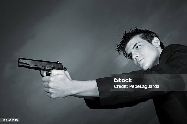 Policiac Film Stock Photo - Download Image Now - Gun, Intelligence, Actor