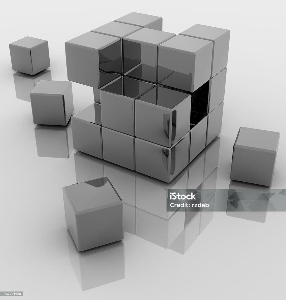 Abstract Cube de Construction - Photo de Cube libre de droits