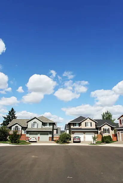 Photo of New Homes with Nice Sky and Clouds