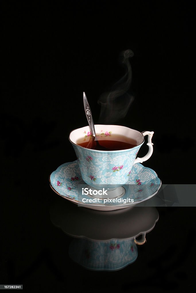 Anticuario azul taza de té - Foto de stock de Revolver libre de derechos