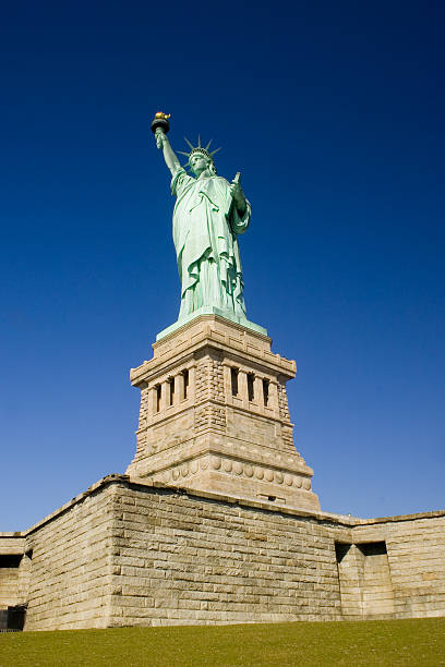 istock Statue of liberty from the grass up 157282479