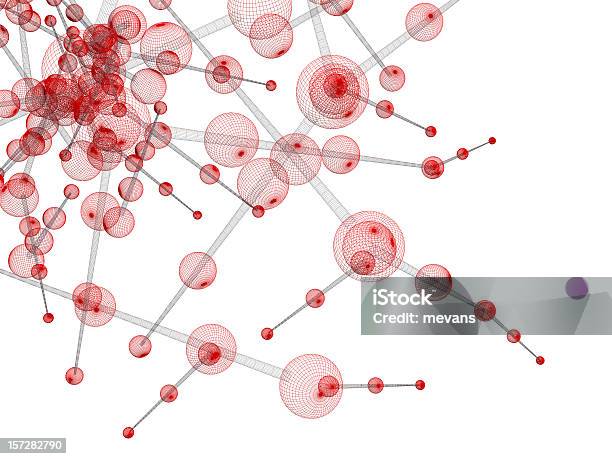 Абстрактный Молекулярной Структуры В Корпус — стоковые фотографии и другие картинки Молекула - Молекула, Красный, Нейтрон