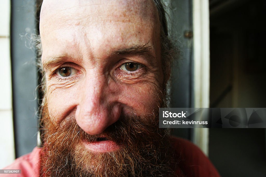 Gros plan de vieil homme avec barbe - Photo de Adulte libre de droits
