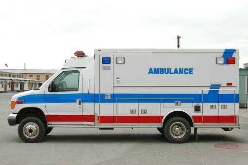 An ambulance ready to go in case of emergency