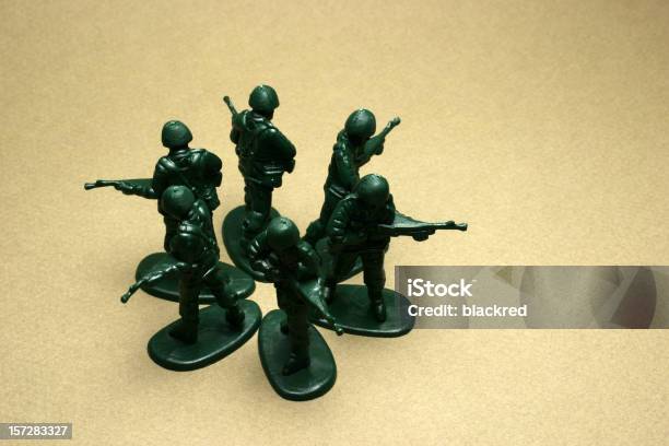 Toy Soldiers Formation Stock Photo - Download Image Now - Circle, Military, Protection