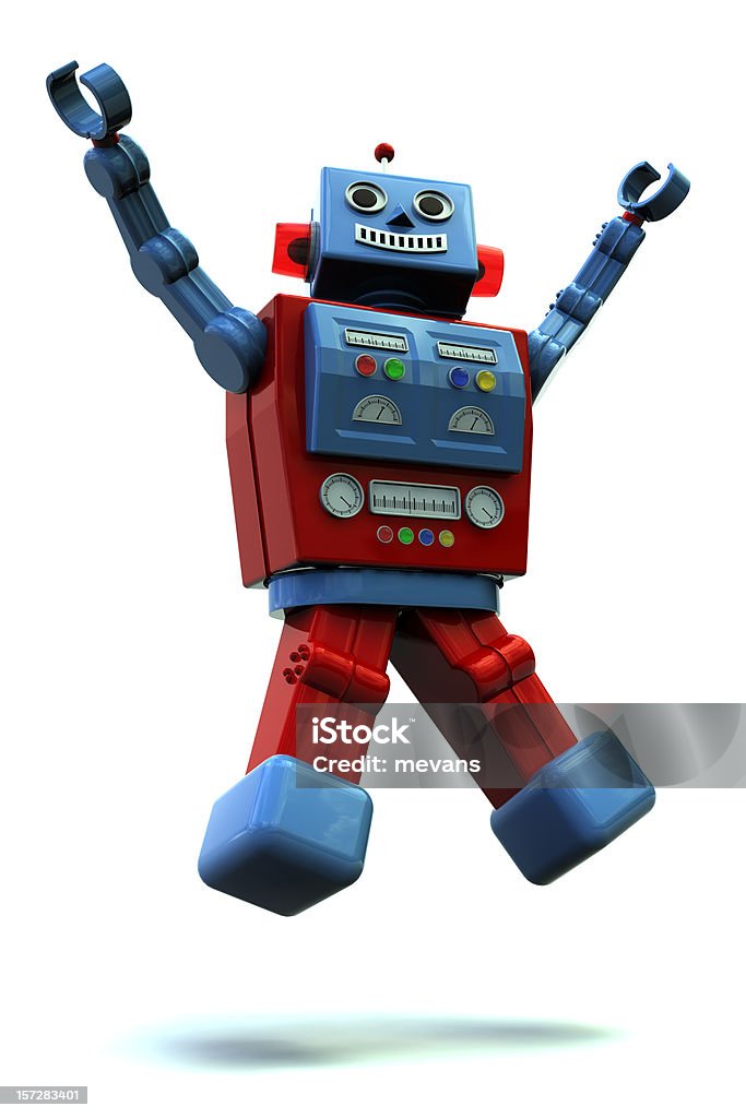 Happy Robot Stock Photo - Download Image Now - Toy, Three Dimensional, Robot iStock