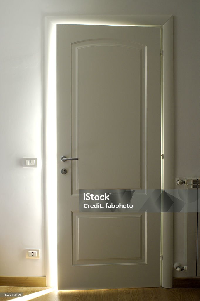 Weißer Tür öffnen - Lizenzfrei Schließen Stock-Foto