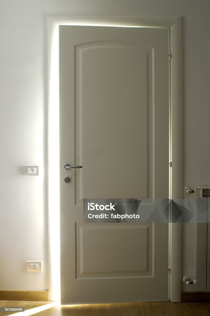 Branco de abertura de portas - Royalty-free Fechar Foto de stock