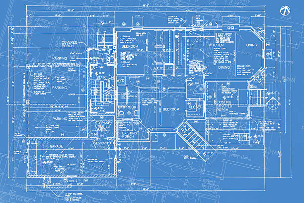 Structural Imagery a08 This is a blueprint composition. Take a look in my Blueprints lightbox for more images in this series.  blueprint stock pictures, royalty-free photos & images
