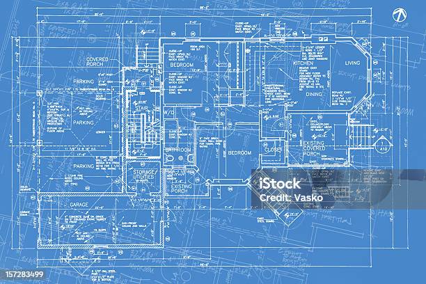 Structural Imagery A08 Stock Photo - Download Image Now - Blueprint, Construction Industry, Plan - Document