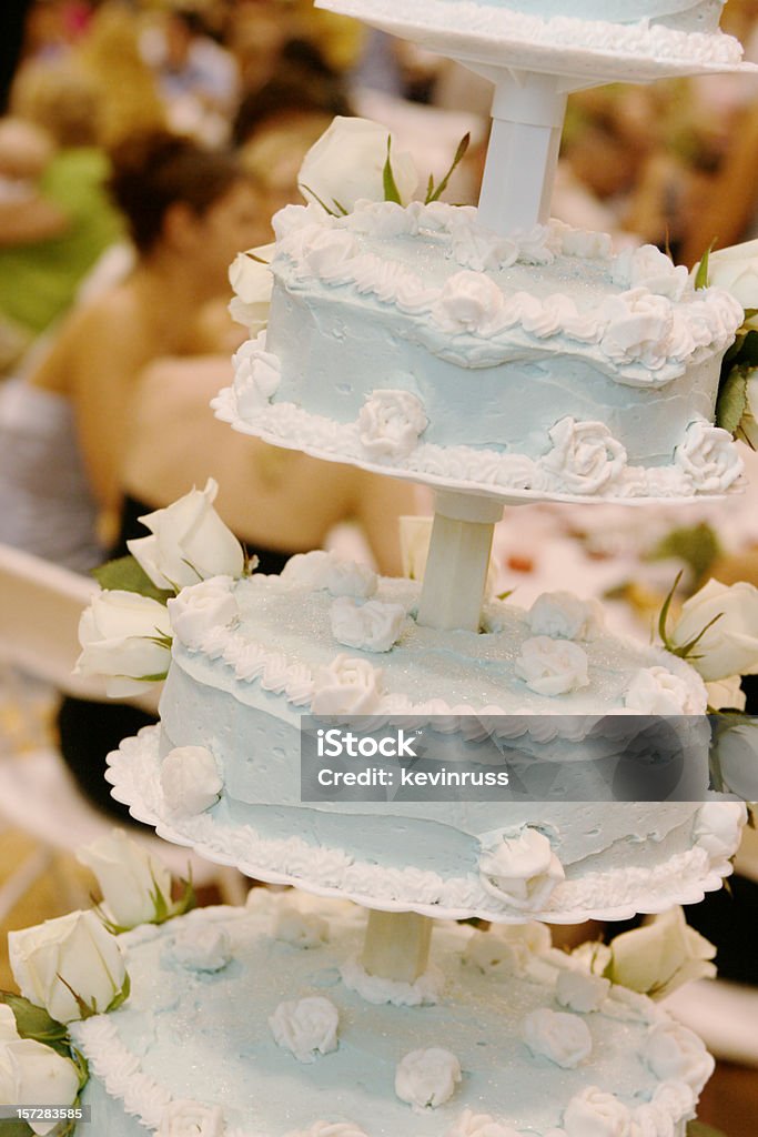 Blu chiaro Torta nuziale - Foto stock royalty-free di Torta nuziale
