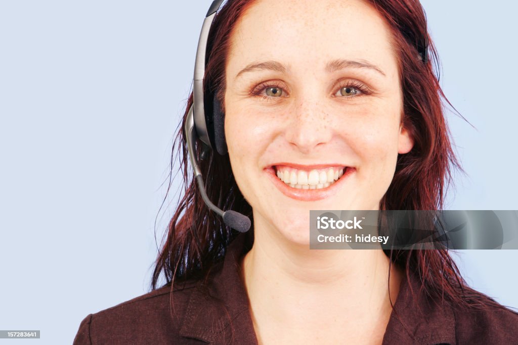 Fröhliche Tech-Unterstützung - Lizenzfrei Arbeiten Stock-Foto