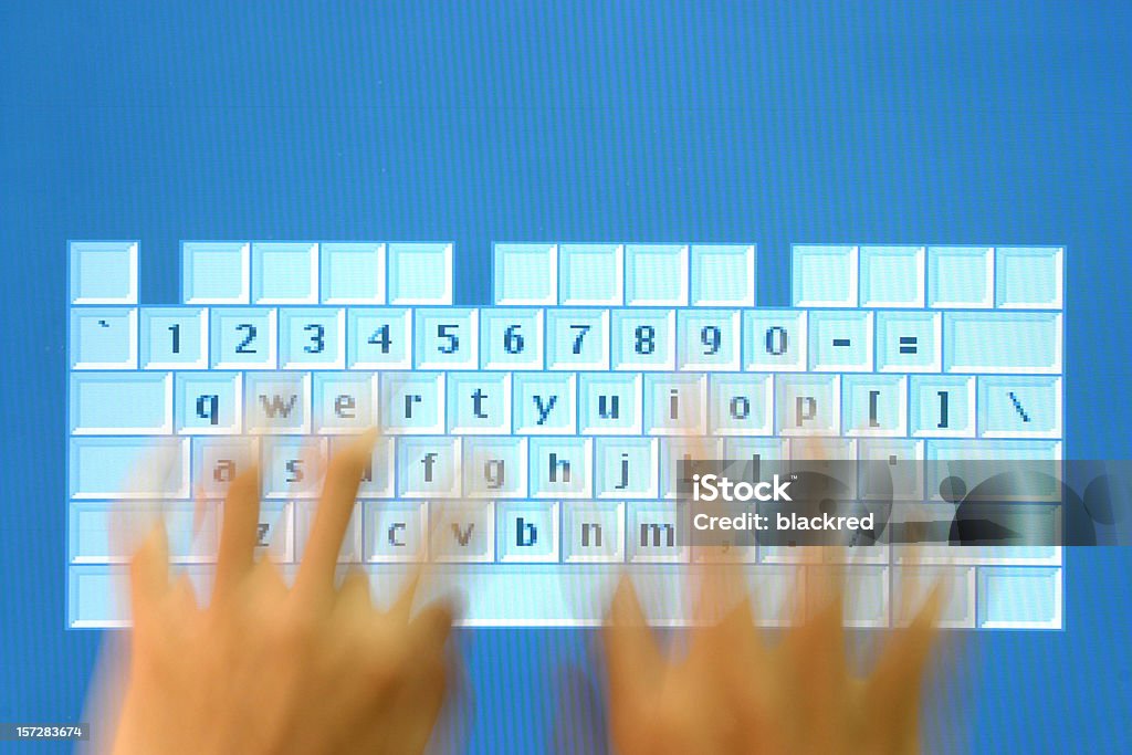 Ecrã táctil e teclado - Royalty-free Cor Viva Foto de stock