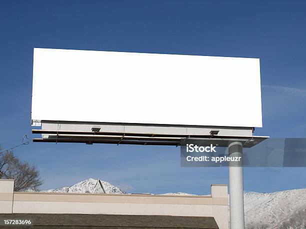 Blank Billboard Stock Photo - Download Image Now - Billboard, Snow, Advertisement