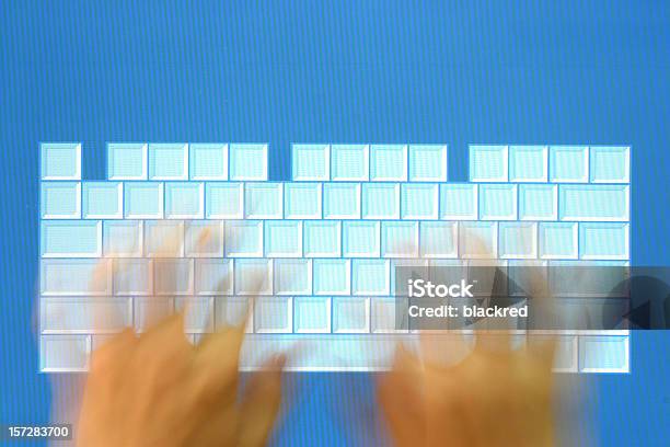 Touch Screen Keyboard Stock Photo - Download Image Now - Back Lit, Blurred Motion, Breaking New Ground