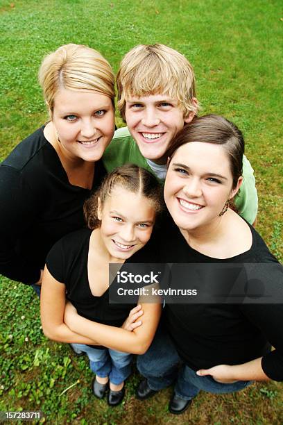 Three Sisters And Their Brother Stock Photo - Download Image Now - Adult, Animal Body Part, Animal Eye