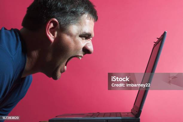 Bad Day At The Office Stock Photo - Download Image Now - Internet, Furious, Shouting