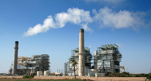 kernkraftwerke - huntington beach california industry electricity stock-fotos und bilder