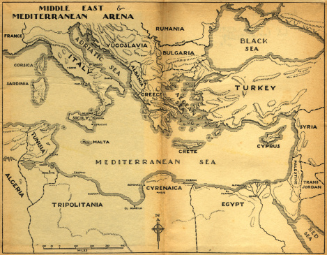 Oriente Medio & Mediterráneo antiguo Mapa photo