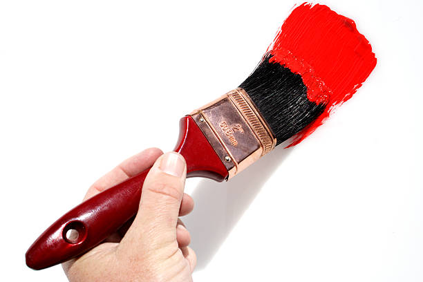 Blue brush stroke and paint can - home decoration concepts