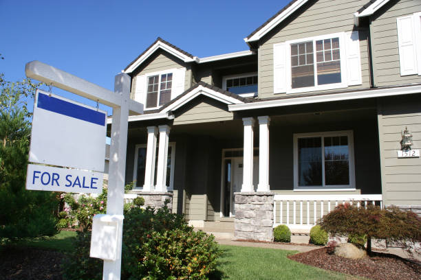 istock Home for Sale with Sign 157284534