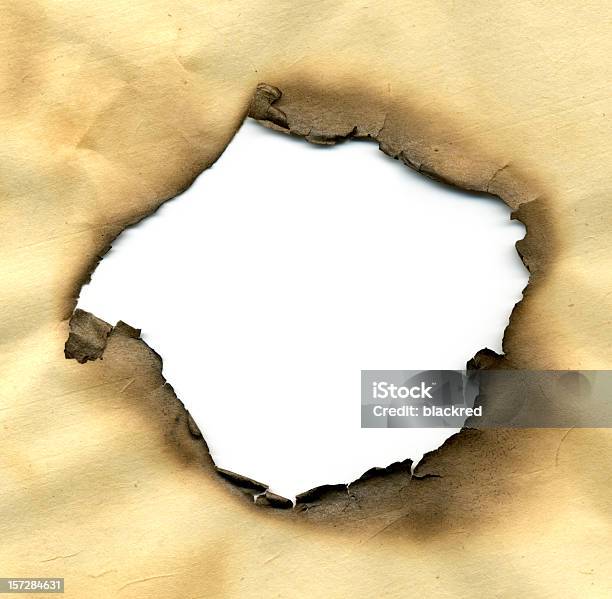 Verbrannt Loch Stockfoto und mehr Bilder von Verbrannt - Verbrannt, Papier, Loch