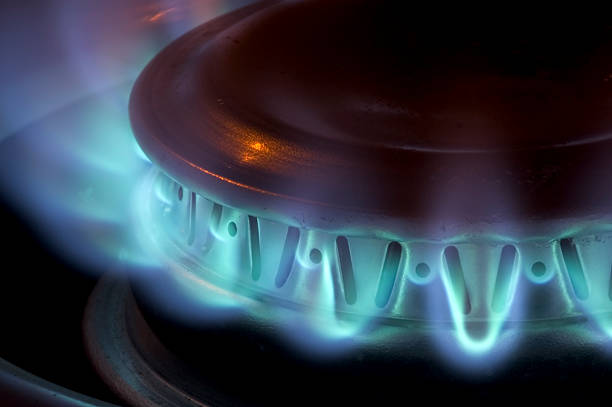 fogão gás propano. - natural gas gas burner flame imagens e fotografias de stock