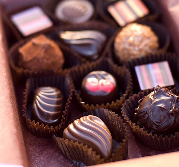 istock Chocolate Candy Valentine's Day Dessert, Gourmet Truffles Gift Box 157284783
