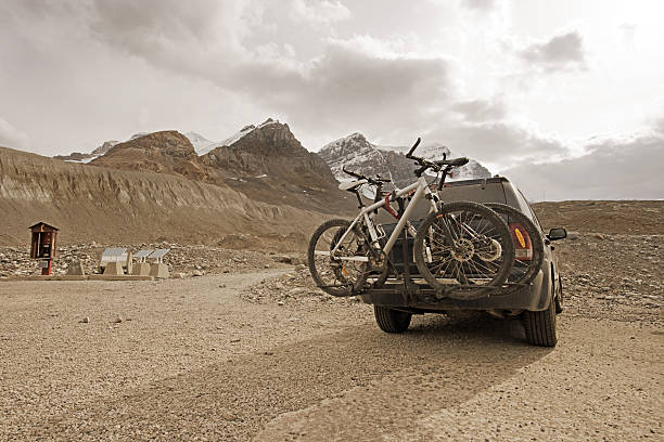 Adventure Trip in the Mountains Adventure Trip in the Mountains bicycle rack photos stock pictures, royalty-free photos & images