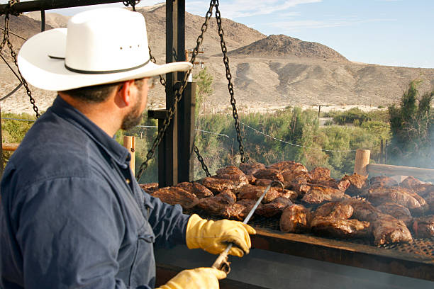 restauracja chef's best wołowiny - cowboy cowboy hat hat summer zdjęcia i obrazy z banku zdjęć