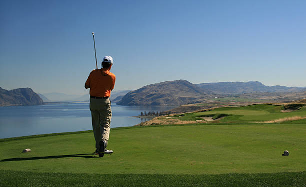 Driving Off The Tee  kamloops stock pictures, royalty-free photos & images