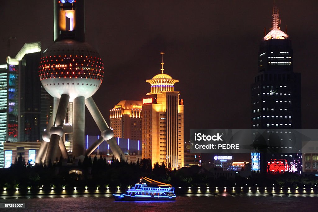 Xangai à noite - Royalty-free China Foto de stock