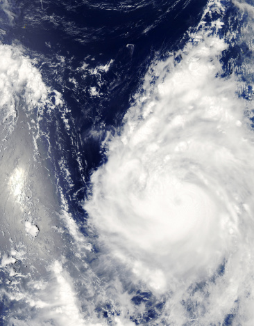 Top view of Hurricane Alex, Atlantic Hurricane, Sprawls across the Gulf of Mexico. Aerial view of circular white clouds in motion. Storm, Tornado, Typhoon. Elements of this image furnished by NASA.