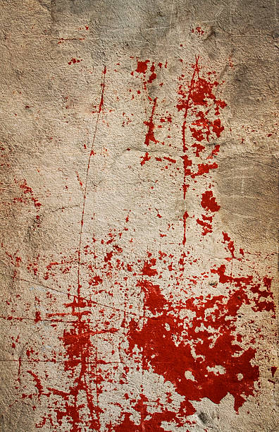 bloody parede, - spotted paint red wall - fotografias e filmes do acervo