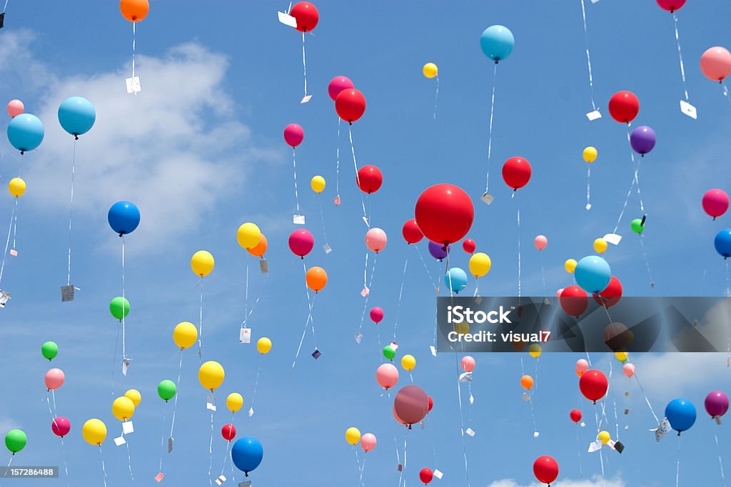 flying balloons  Balloon Stock Photo