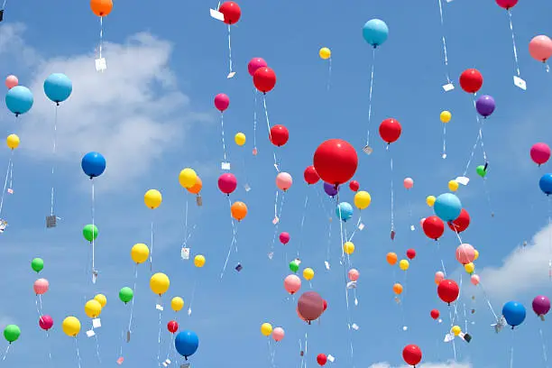 Photo of flying balloons