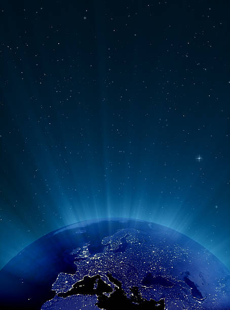 istock Glowing Globe at Night Series - Europe 157286585
