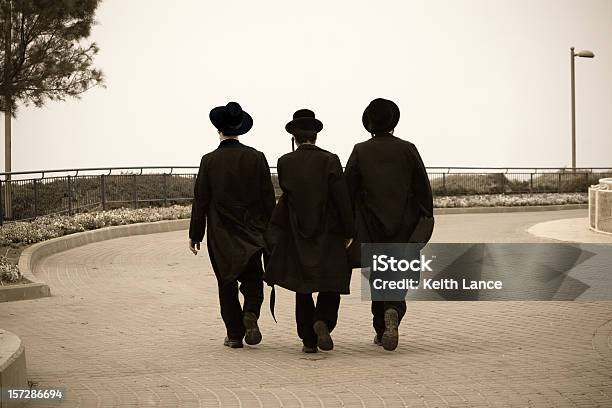Three Hasidic Jews Stock Photo - Download Image Now - Judaism, Orthodox Judaism, Israel