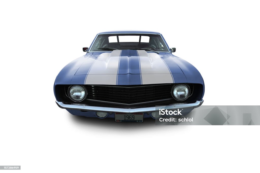 Blue músculos Car - 1969 Camaro - Foto de stock de Carro esportivo royalty-free