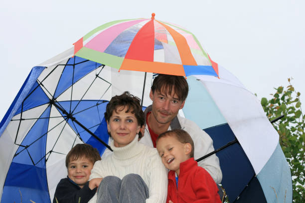 istock Rainy day for happy family 157287068