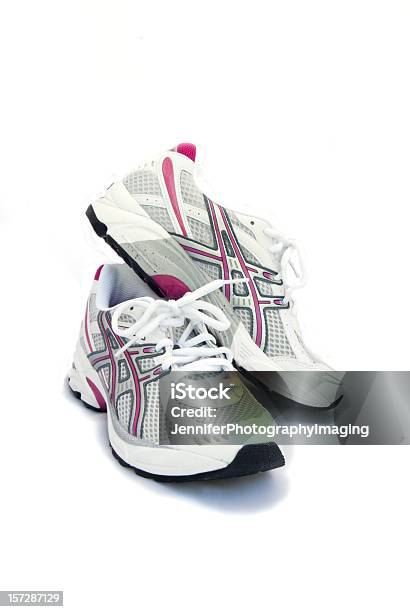 Обувь Для Бега — стоковые фотографии и другие картинки Спортивный ботинок - Спортивный ботинок, Изолированный предмет, Белый фон